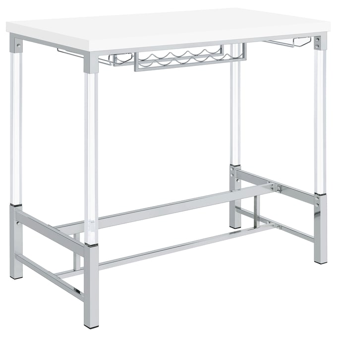 Coaster Furniture Norcrest White Bar Table CST-182101