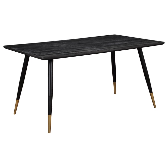 Coaster Furniture Zetta Black Gold Rectangular Dining Table CST-190341