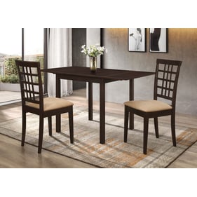 Coaster Furniture Kelso Cappuccino Beige 3pc Dining Room Set