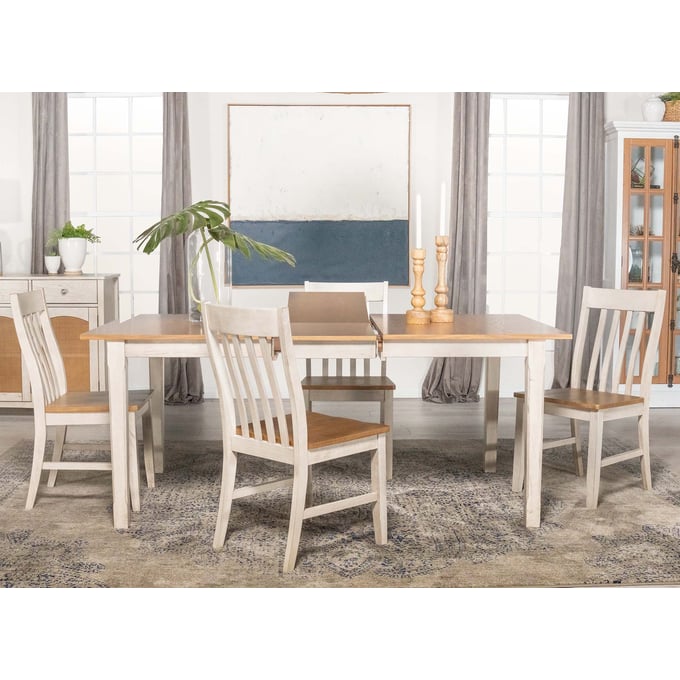 Coaster Furniture Kirby Natural White 5pc Dining Room Set CST-19269-DR-S1