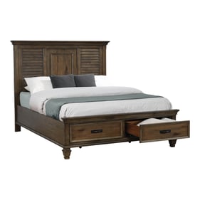 Coaster Furniture Franco Burnished Oak 2pc King Storage Bedroom Set