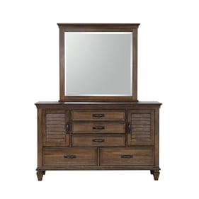 Coaster Furniture Franco Burnished Oak Dresser And Mirror