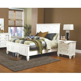 Coaster Furniture Sandy Beach Cream White 2pc Bedroom Set with Queen Bed