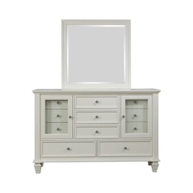 Coaster Furniture Sandy Beach Cream White Dresser and Mirror