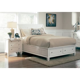 Coaster Furniture Sandy Beach Cream White 2pc Bedroom Set with Drawer Queen...