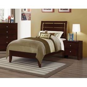 Coaster Furniture Serenity Rich Merlot 4pc Bedroom Set With Twin Bed