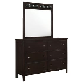 Coaster Furniture Carlton Cappuccino Wood Dresser and Mirror