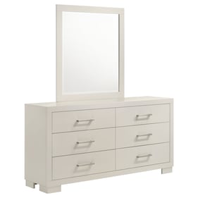 Coaster Furniture Jessica White Dresser and Mirror