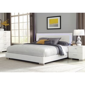 Coaster Furniture Felicity White Wood 2pc Bedroom Set With Queen Bed