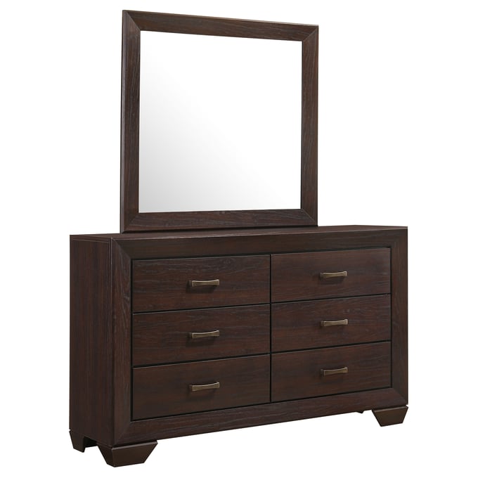 Coaster Furniture Fenbrook Kauffman Dark Cocoa Dresser and Mirror CST-204393M