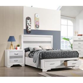 Coaster Furniture Miranda White 4pc Bedroom Set With Full Bed