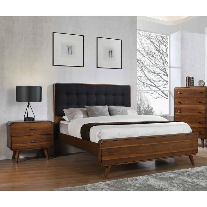 Coaster Furniture Robyn 4pc Queen Bedroom Set with Upholstered Headboard CST-205131Q-BR-S1