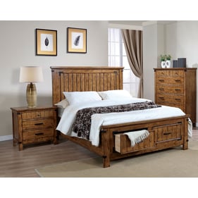 Coaster Furniture Brenner Rustic Honey 2pc Cal King Storage Bedroom Set