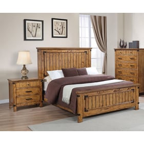 Coaster Furniture Brenner Rustic Honey 2pc Bedroom Set With Full Bed