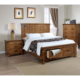 Coaster Furniture Brenner Rustic Honey 2pc Full Storage Bedroom Set