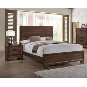 Coaster Furniture Brandon Medium Warm Brown 4pc King Panel Bedroom Set