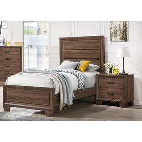 Coaster Furniture Brandon Medium Warm Brown 4pc Twin Bedroom Set