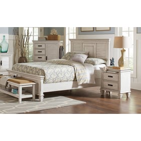 Coaster Furniture Franco Antique White 2pc Bedroom Set With King Bed