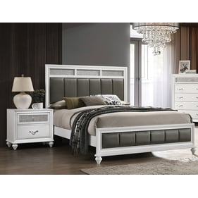 Coaster Furniture Barzini Grey White 4pc Bedroom Set With Queen Bed