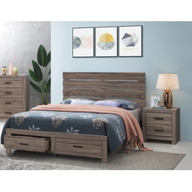 Coaster Furniture Brantford Barrel Oak 2pc Queen Storage Bedroom Set