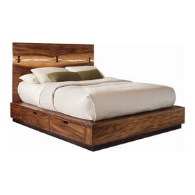 Coaster Furniture Winslow Smokey Walnut Coffee Bean King Storage Bed