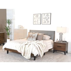 Coaster Furniture Mays Walnut Grey 2pc Bedroom Set with King Platform Bed