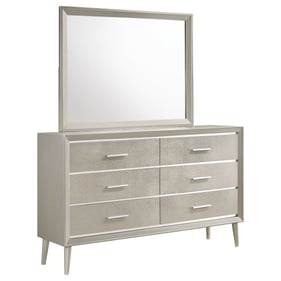 Coaster Furniture Ramon Metallic Sterling Dresser and Mirror