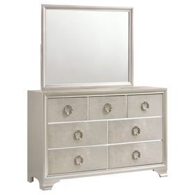 Coaster Furniture Salford Metallic Sterling Dresser and Mirror