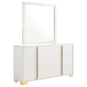 Coaster Furniture Marceline White Dresser and Mirror