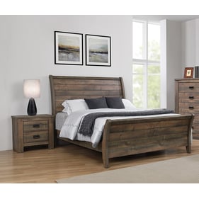 Coaster Furniture Frederick Weathered Oak 2pc Queen Bedroom Set