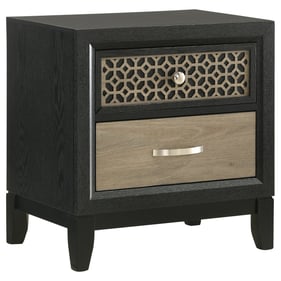 Coaster Furniture Valencia Light Brown Black 2 Drawers Nightstand