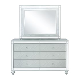 Coaster Furniture Gunnison Silver Metallic Dresser And Mirror