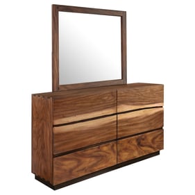 Coaster Furniture Winslow Smokey Walnut Coffee Bean Dresser and Mirror