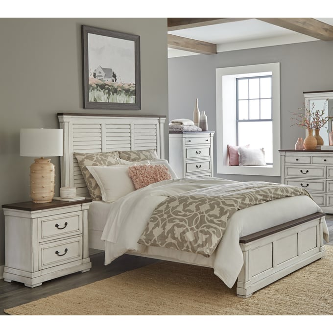 Coaster Furniture Hillcrest Dark Rum White 2pc Queen Bedroom Set CST-223351Q-BR-S1