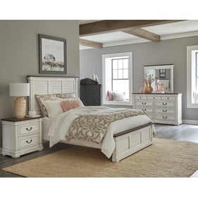 Coaster Furniture Hillcrest Dark Rum White 4pc Queen Bedroom Set