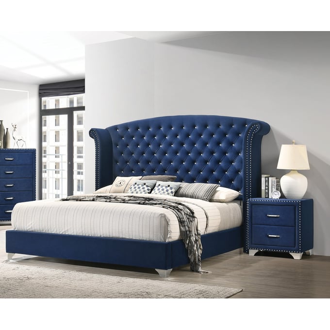 Coaster Furniture Melody Pacific Blue 2pc Cal King Bedroom Set CST-223371KW-BR-S3