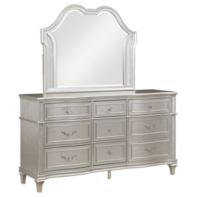 Coaster Furniture Evangeline Silver Oak 9 Drawers Dresser And Mirror