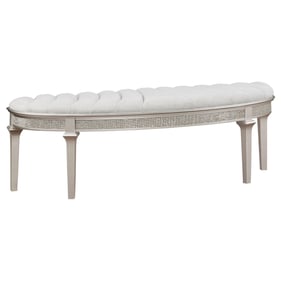 Coaster Furniture Evangeline Ivory Silver Oak Upholstered Bench