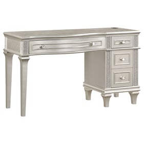 Coaster Furniture Evangeline Silver Ivory 4 Drawers Vanity Table