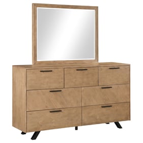 Coaster Furniture Taylor Light Honey Brown Dresser and Mirror