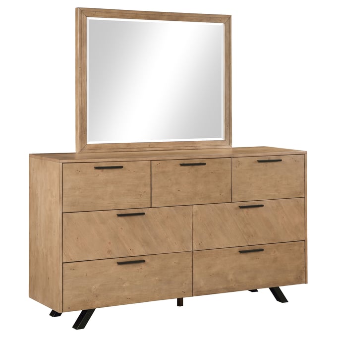 Coaster Furniture Taylor Light Honey Brown Dresser and Mirror CST-223423M