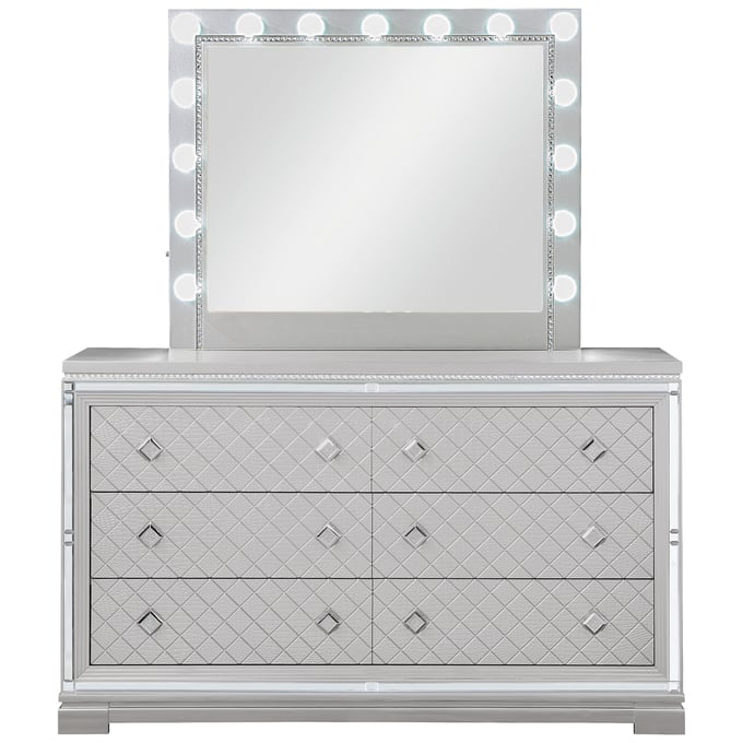 Coaster Furniture Eleanor Metallic Mercury Dresser And Mirror CST-223463M