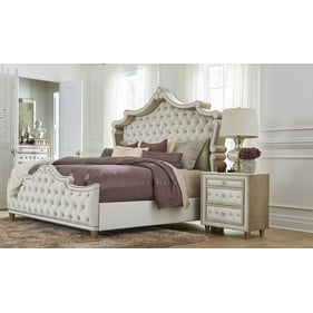 Coaster Furniture Antonella Camel Ivory Tufted 2pc King Bedroom Set