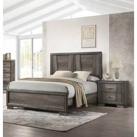 Coaster Furniture Janine Grey 2pc Bedroom Set with King Panel Bed