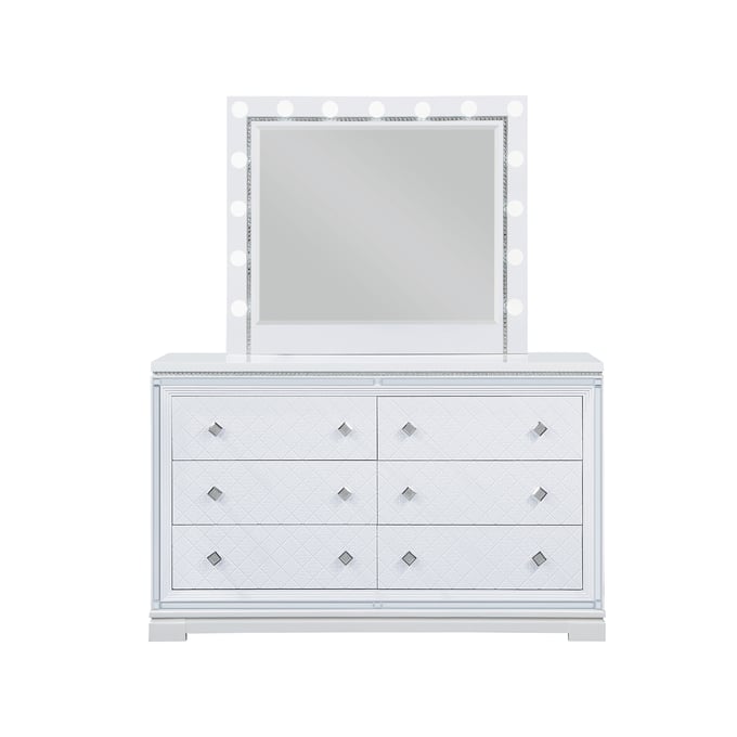 Coaster Furniture Eleanor White Dresser And Mirror CST-223563M