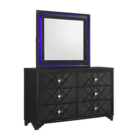 Coaster Furniture Penelope Midnight Star Black Dresser And Mirror