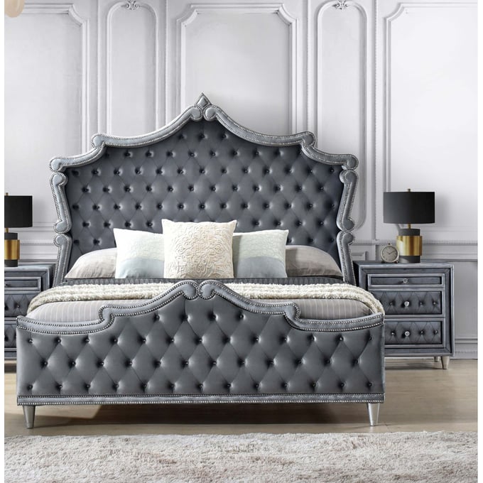 Coaster Furniture Antonella Grey 2pc Bedroom Set with Queen Bed CST-22358-BR-S3