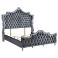 Antonella Upholstered Tufted Eastern King Bed Grey