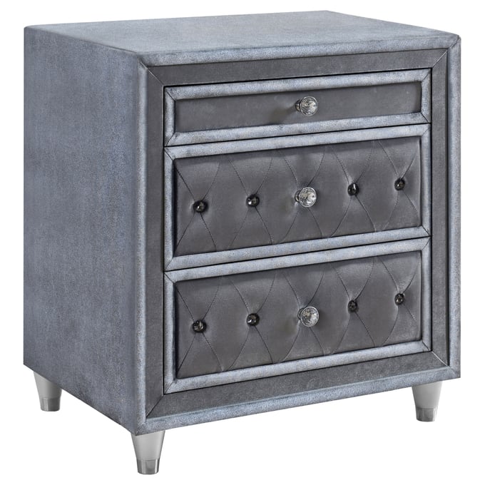 Coaster Furniture Antonella Grey 3 Drawers Nightstand CST-223582