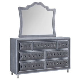 Coaster Furniture Antonella Grey 7 Drawers Dresser and Mirror